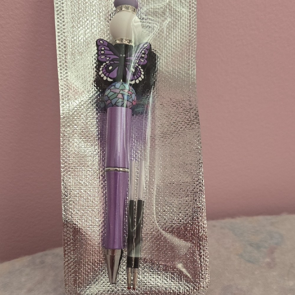 Purple‎ Butterfly Ballpoint Pen Set